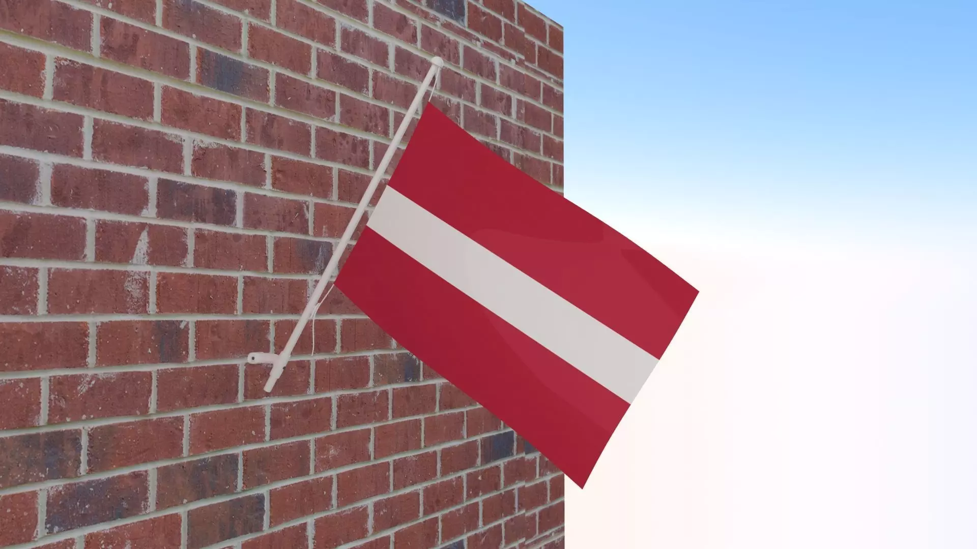 Flag of Latvia 3D model
