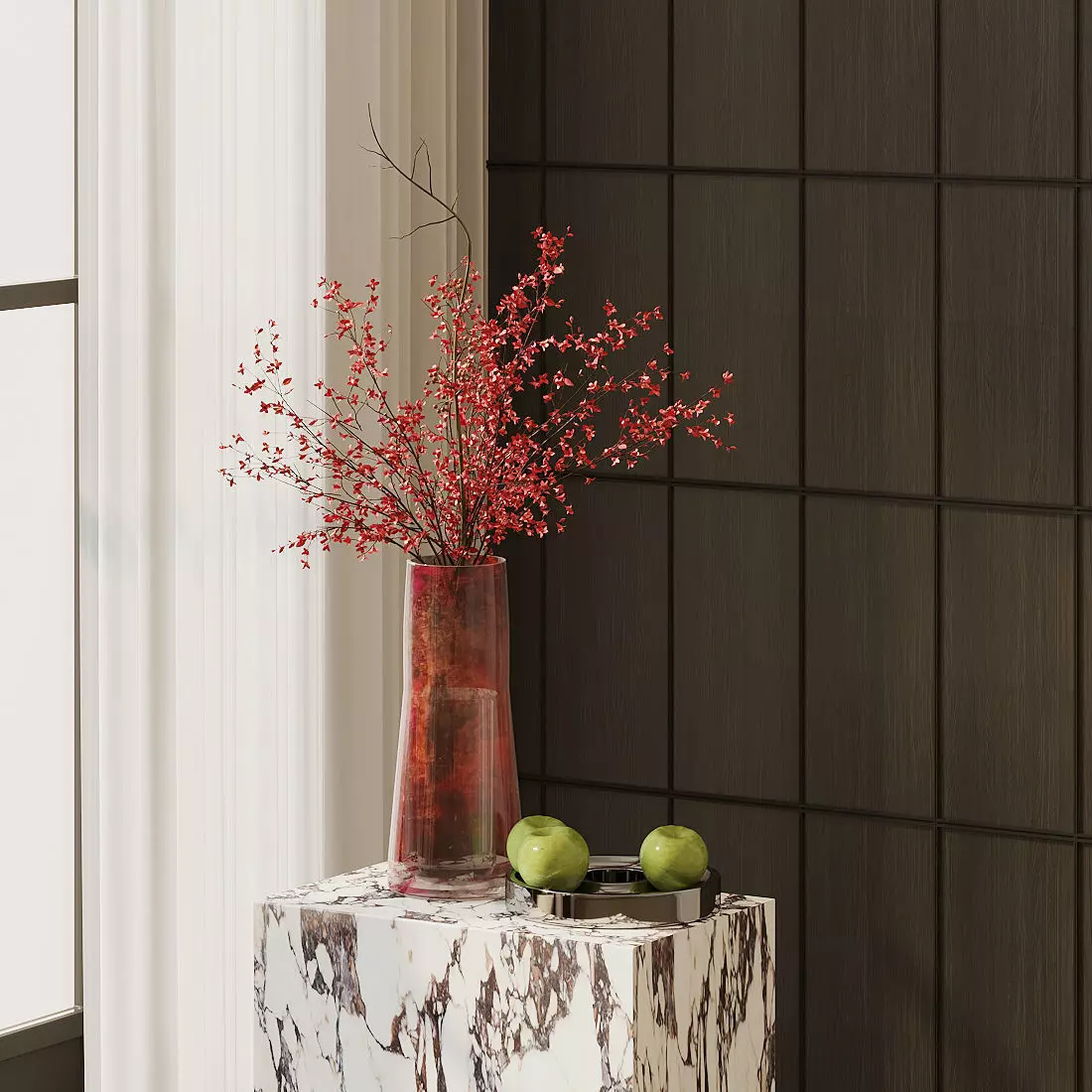 Floral arrangement in vase 3D model