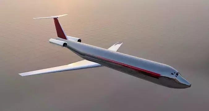 Fictional Twin Rear Engine Jetliner DC-9-50 Inspired series
