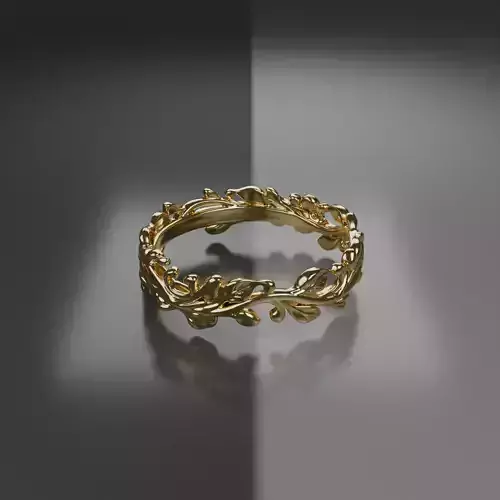 Floral Ring 3d Print Model