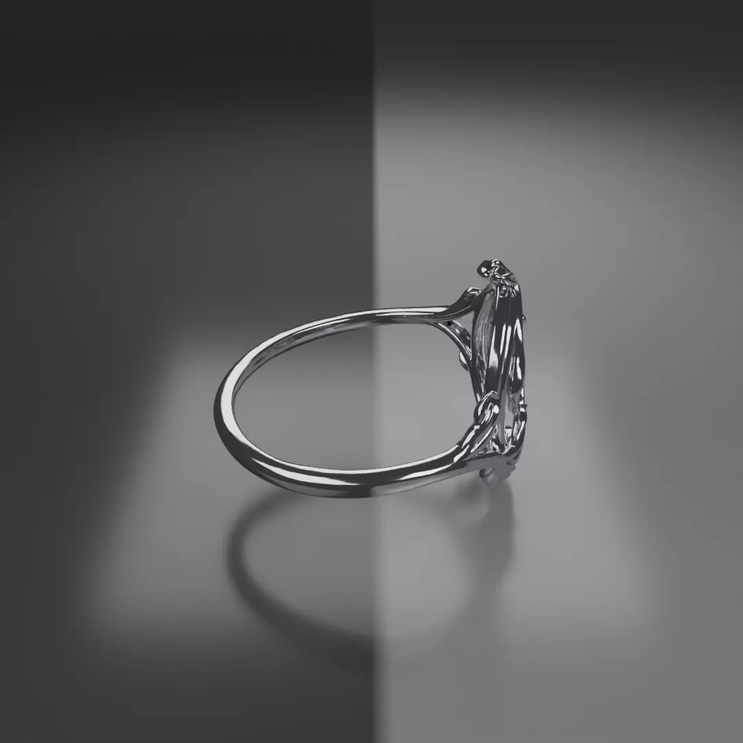 Floral Wavy Ring 3D Print Model 3D print model