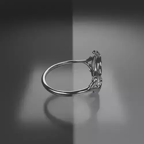 Floral Wavy Ring 3D Print Model