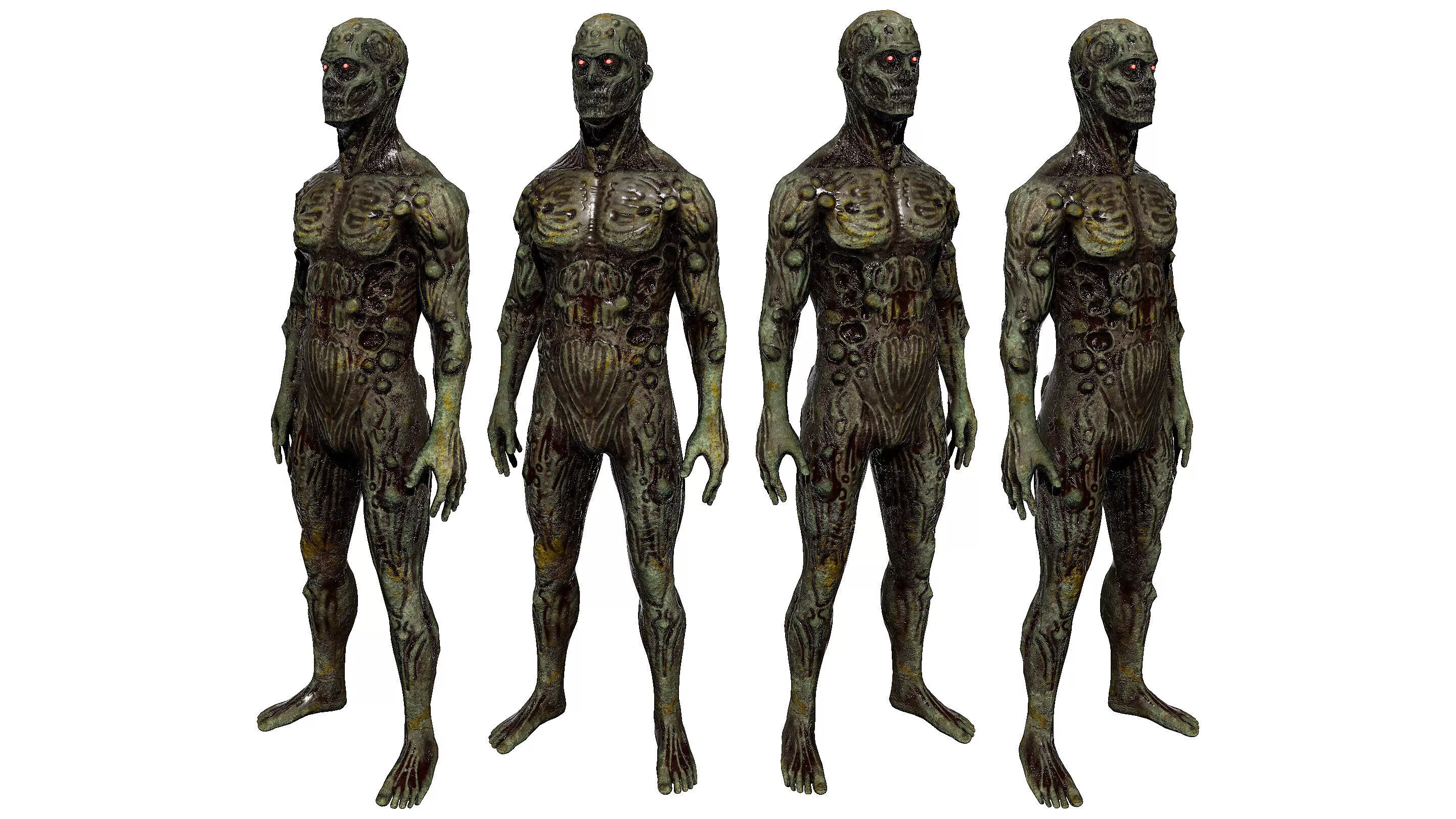 Swamp Zombie Low-poly 3D model