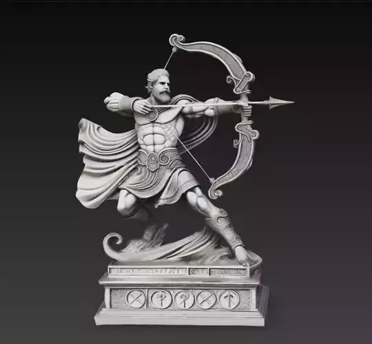 Apollo Archer God Statue 3D Model STL