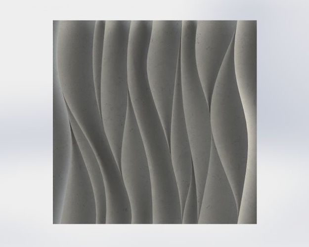 3D Wall Panel Waves 3D print model