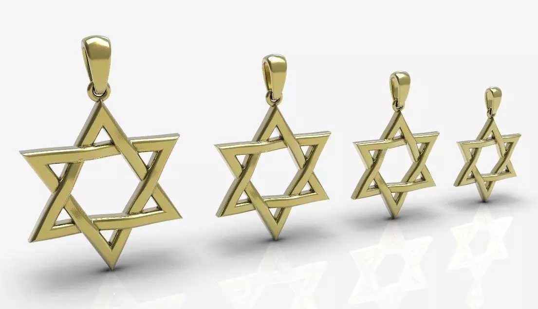 David Star Pendant 3D print model