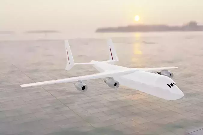 Heavy Cargo Transport Plane - Custom Twin-Tail Jet