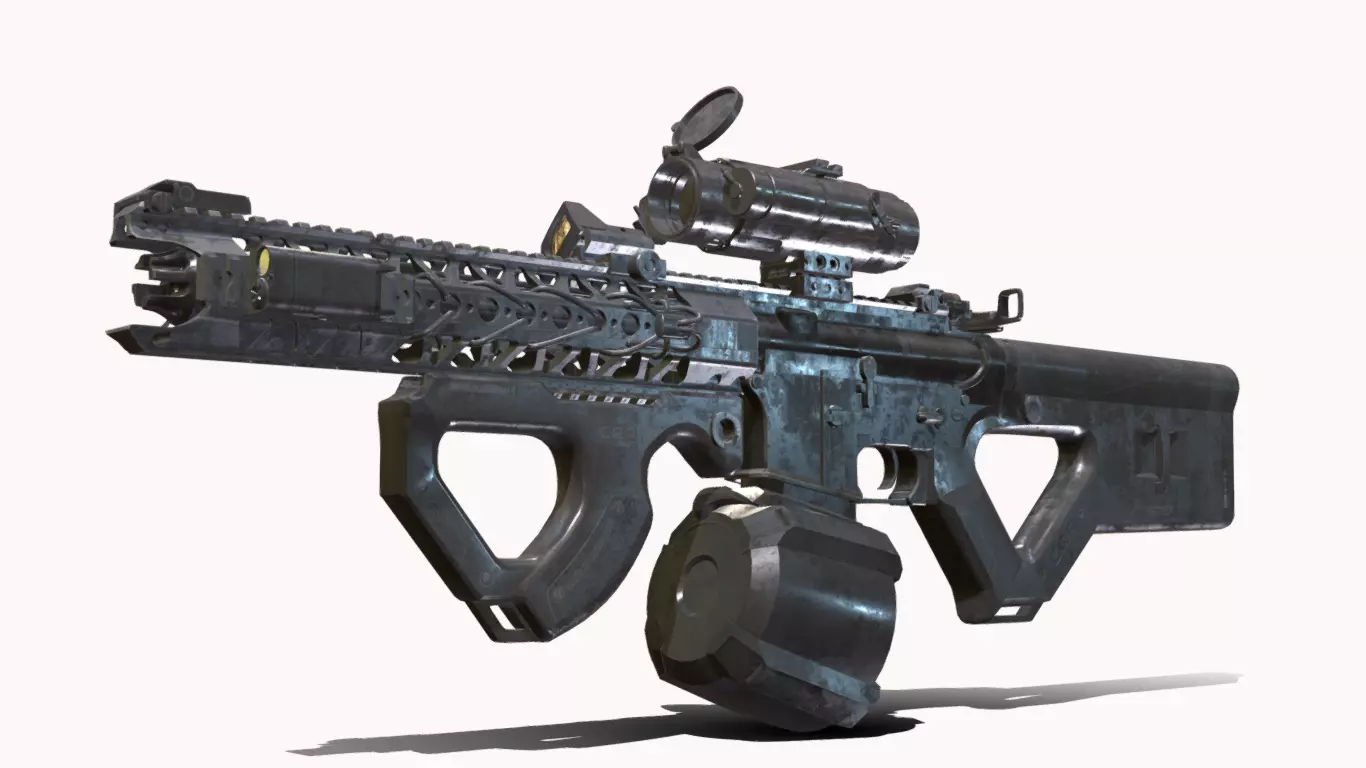 M4A1 SPACE TROPER Low-poly 3D model