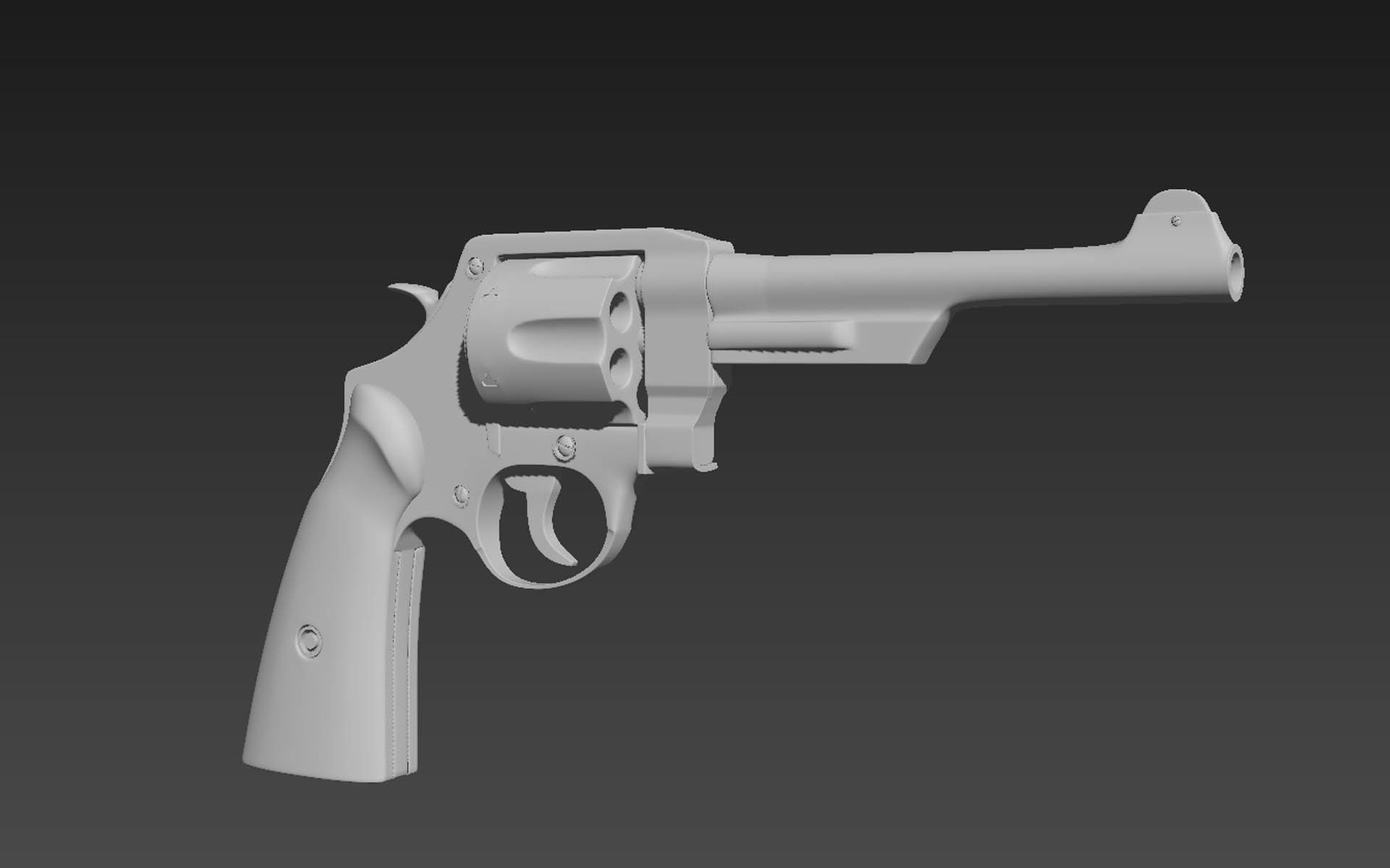Revolver Gun 3d model  3D model_1