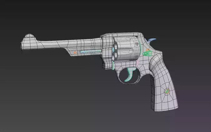 Revolver Gun 3d model  3D model
