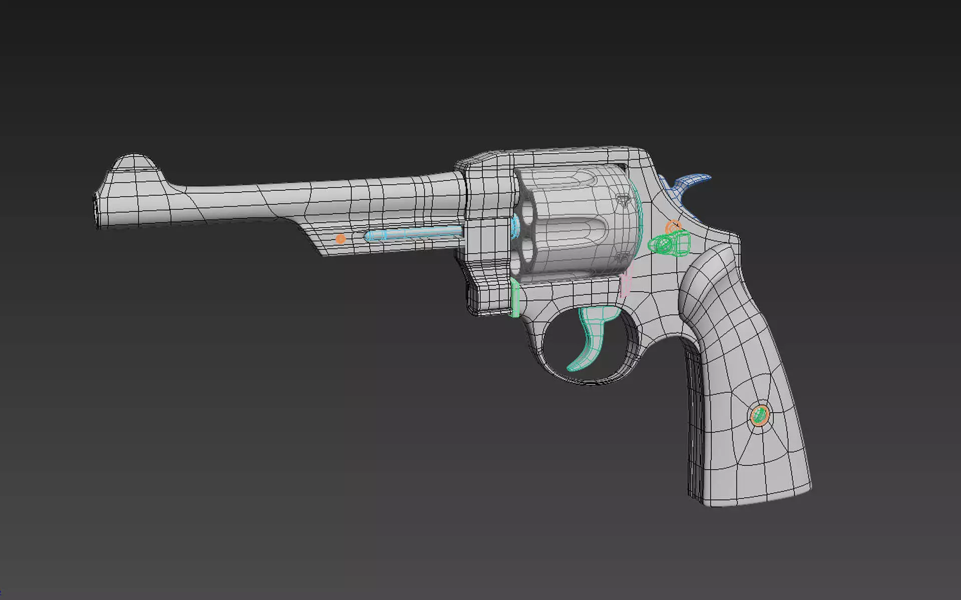 Revolver Gun 3d model  3D model_0