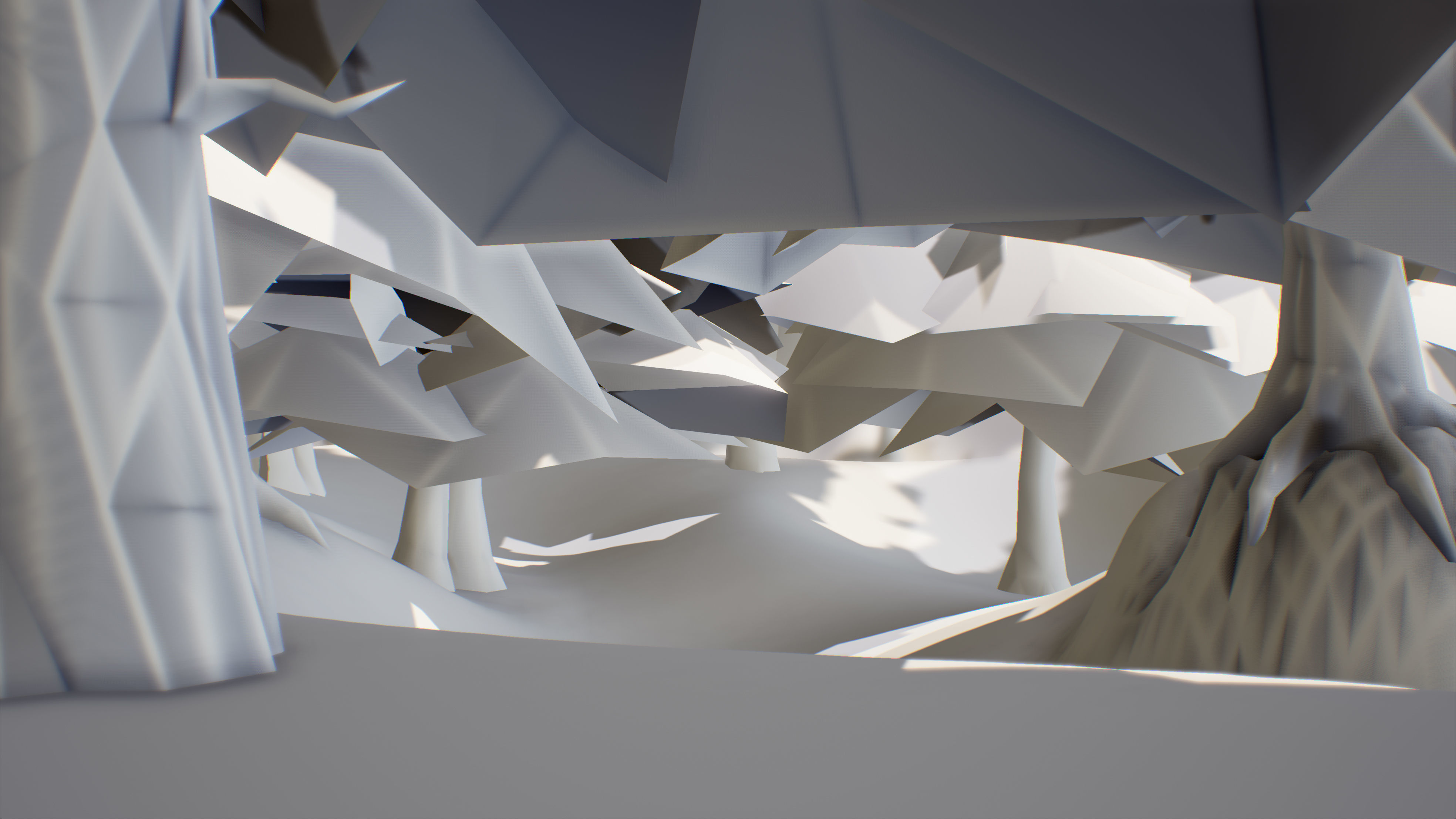 Low Poly Sycamore Tree Low-poly 3D model_1