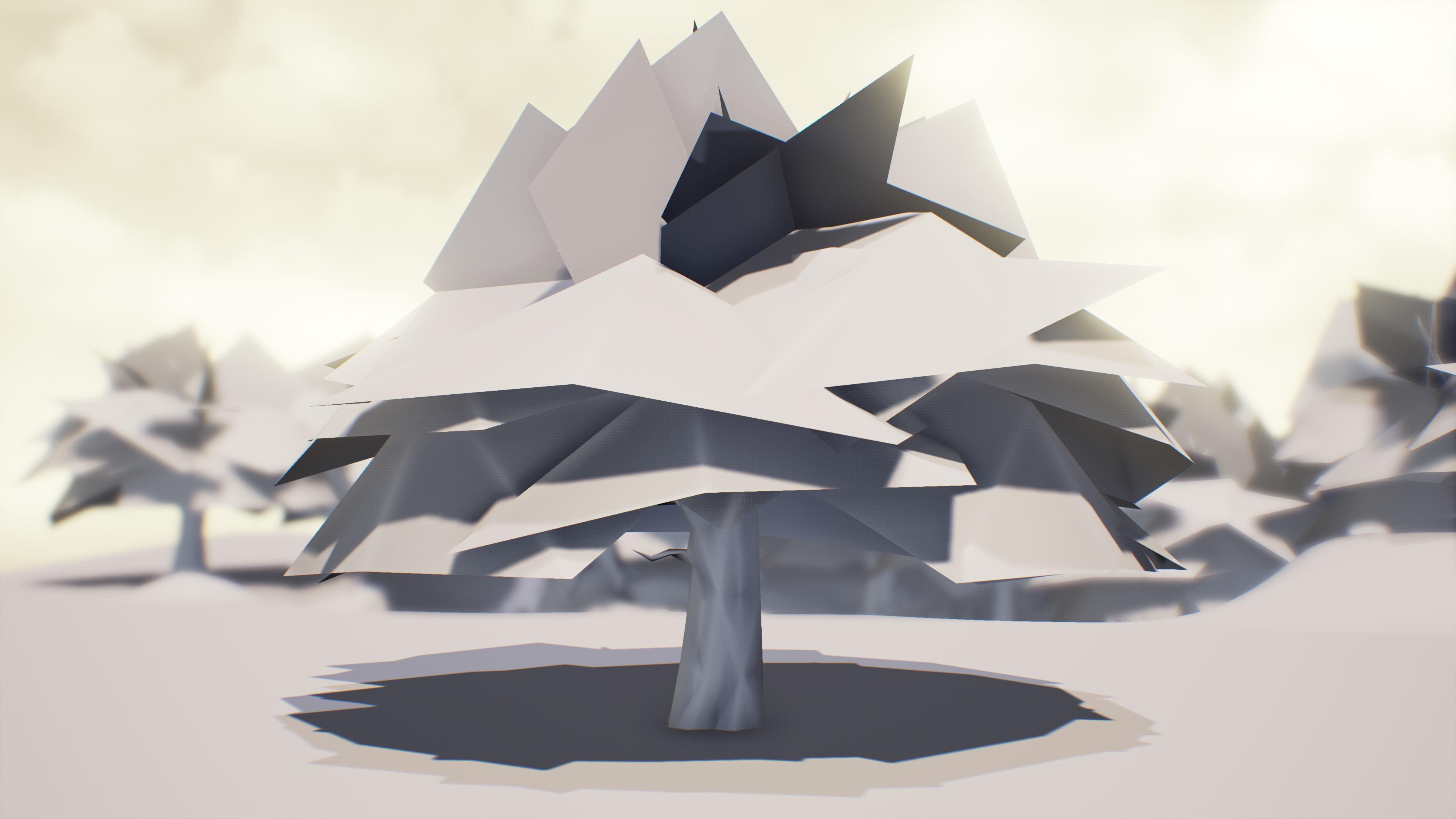 Low Poly Sycamore Tree Low-poly 3D model_3