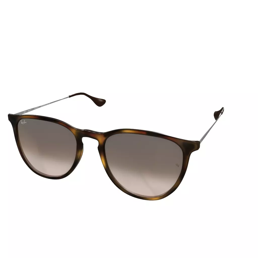 Ray Ban Erika Classic Brown Gradient Tortoise Low-poly 3D model