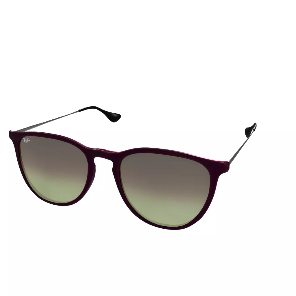 Ray Ban Erika Classic Brown Gradient Black Low-poly 3D model