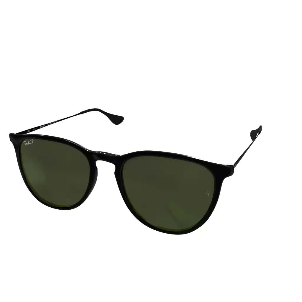 Ray Ban Erika Classic Polarized Green Classic Black Low-poly 3D model