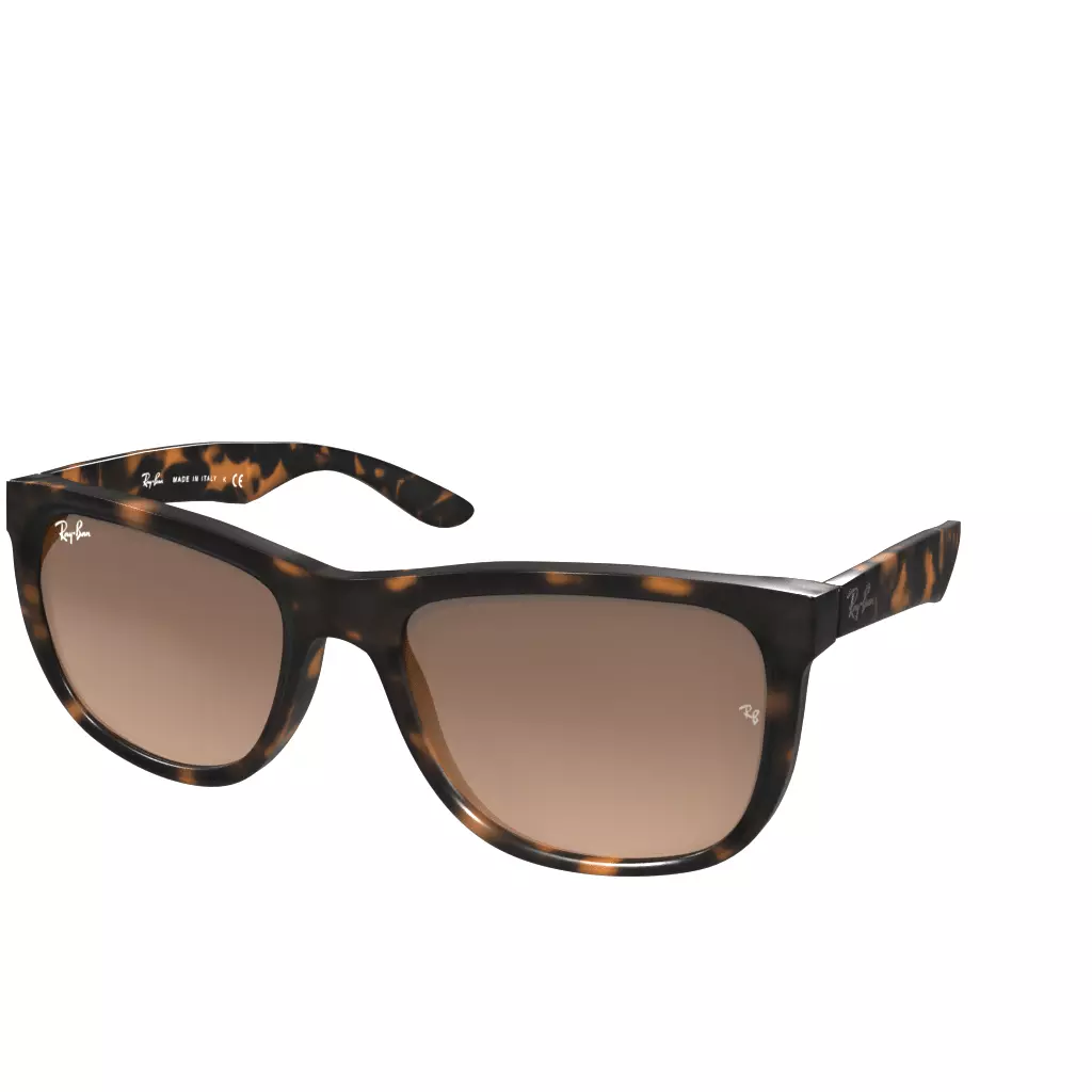 Ray Ban Justin Classic Brown Gradient Tortoise Low-poly 3D model