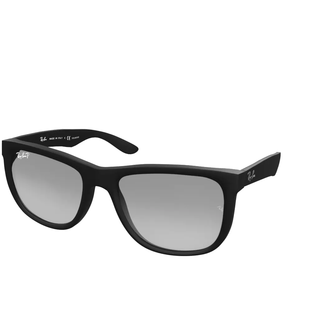 RayBan Justin Classic Polarized Grey Gradient Black Low-poly 3D model