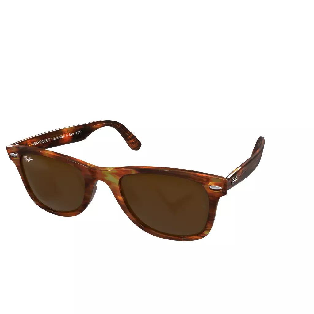 Ray Ban Original Wayfarer Classic Brown Classic Tortoise Low-poly 3D model