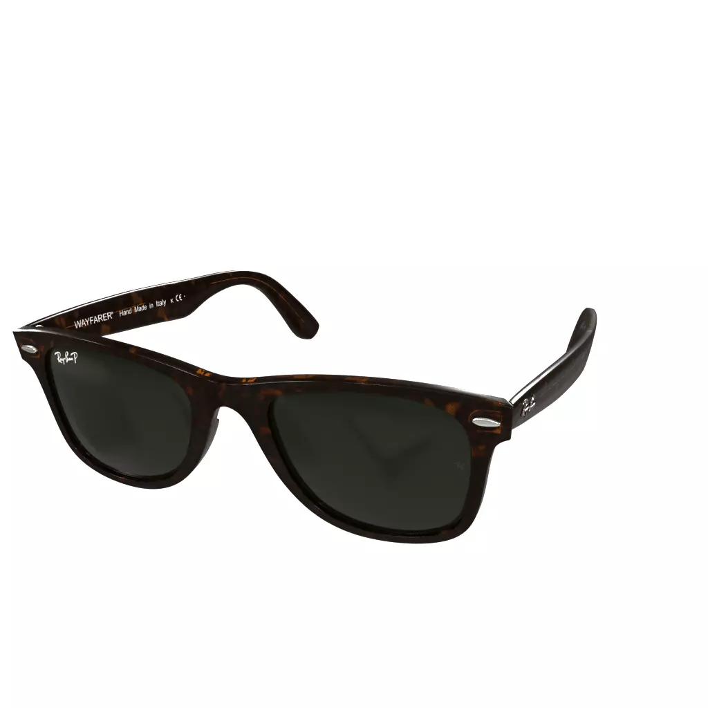 Ray Ban Original Wayfarer Classic Green Classic Tortoise Low-poly 3D model
