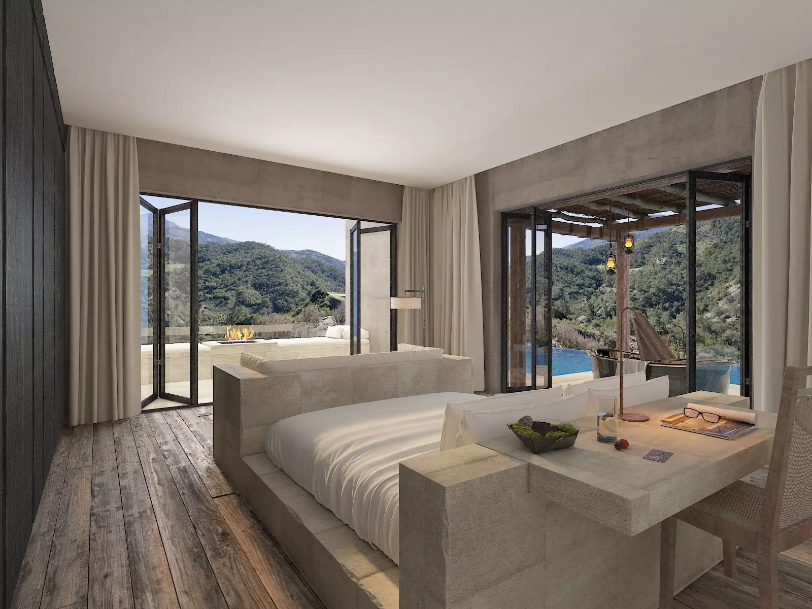 Bali Guest House with Bathtube and Pool 3D model