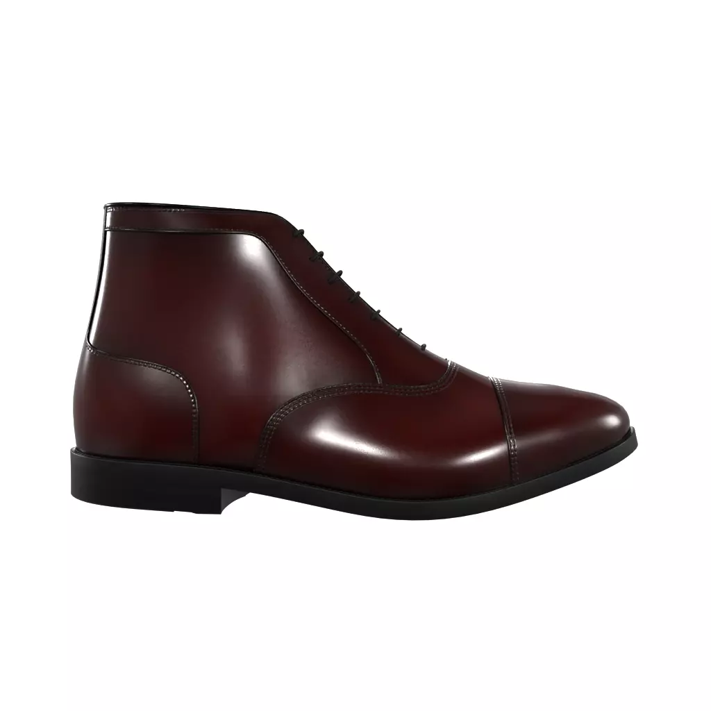Allen Edmonds Park Avenue Cap Toe Oxford Dress Boot Burgundy Low-poly 3D model