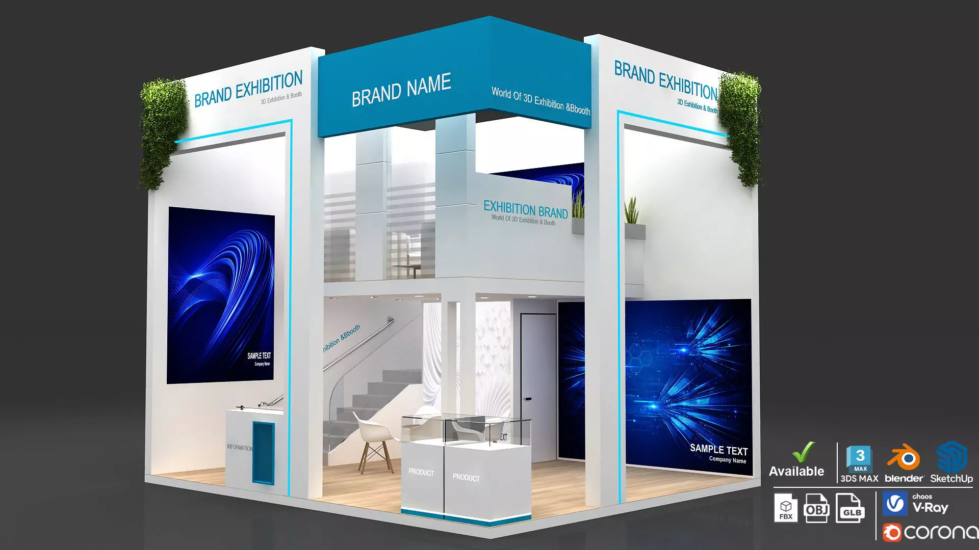 stall exhibition booth 3D model