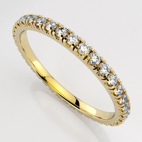Pave Diamond Wedding Band 3D print model