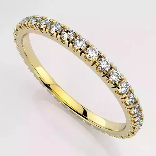 Pave Diamond Wedding Band