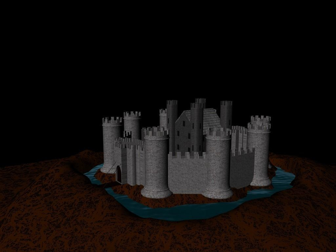 Castle Free low-poly 3D model