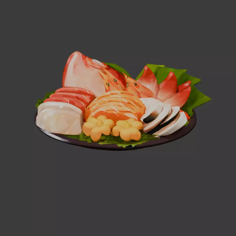 Sashimi Platter 3D model