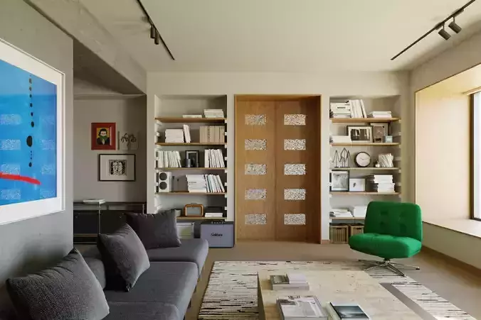 Living Room 3D model 2