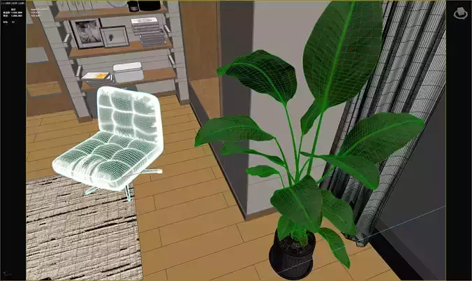Living Room 3D model 7