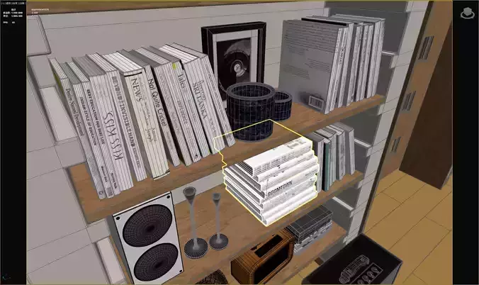 Living Room 3D model 6