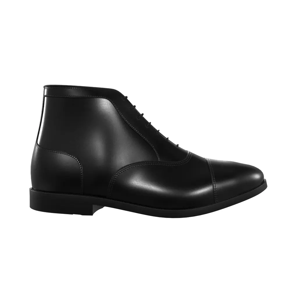 Allen Edmonds Park Avenue Cap Toe Oxford Dress Boot Black Low-poly 3D model