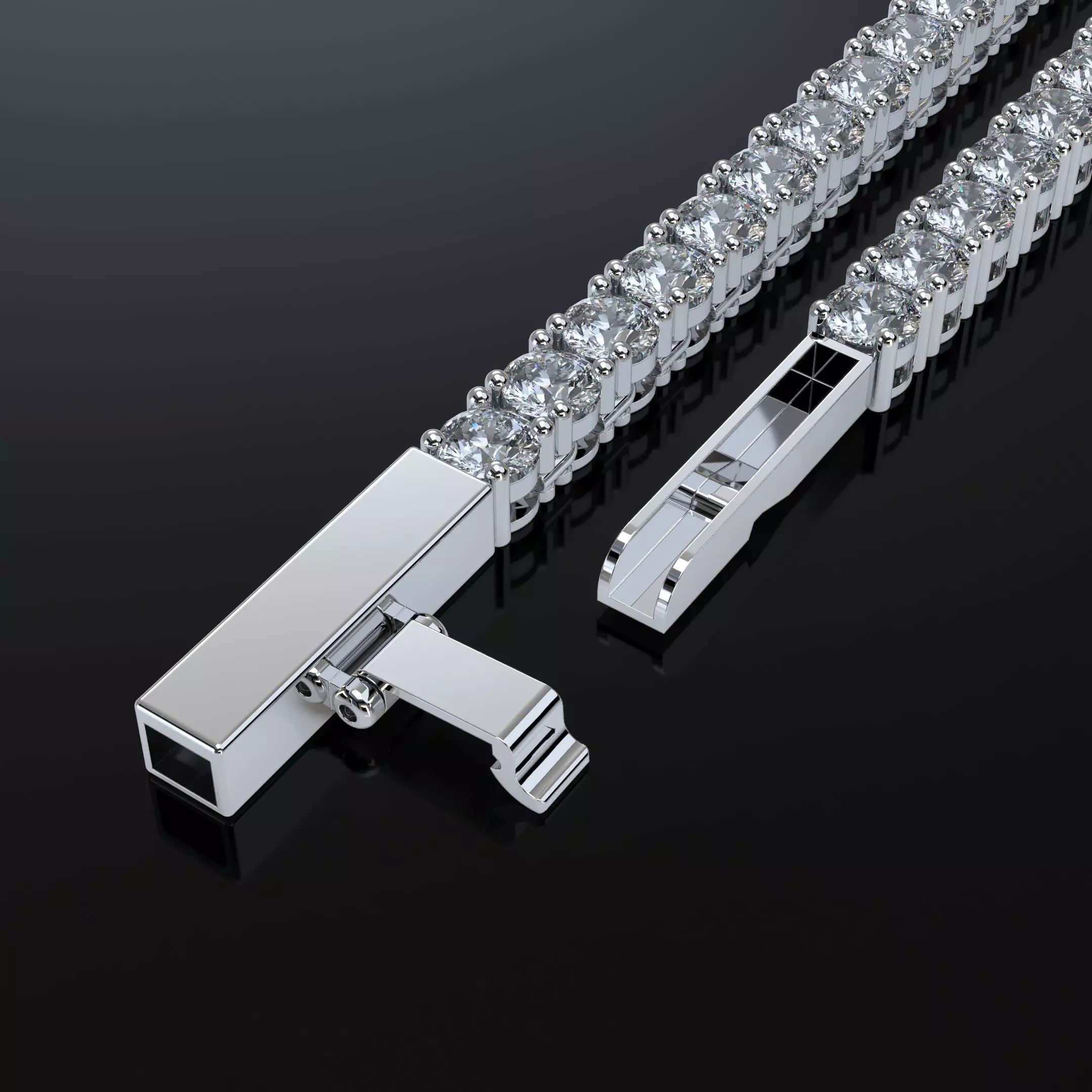 3 point 7 mm tennis chain 3D print model