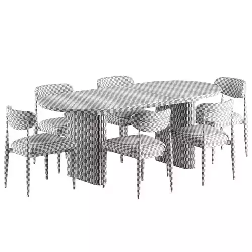 Dagmar Chair Maru Table 3D model 7