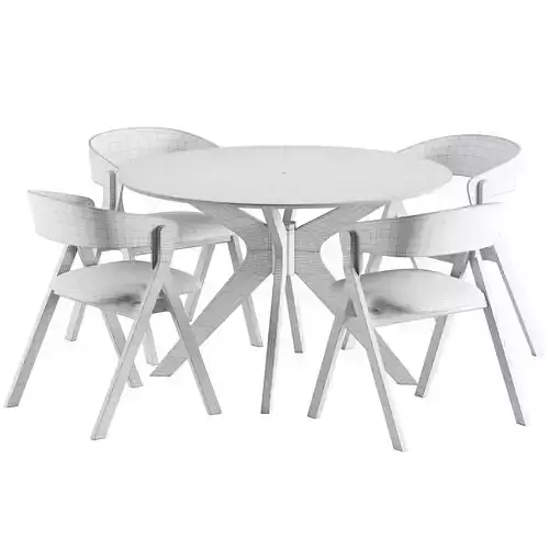 Godia Chair and Naanim Table 3D model 6