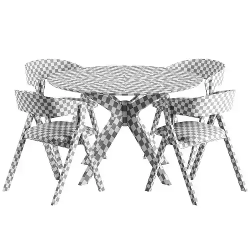 Godia Chair and Naanim Table 3D model 7