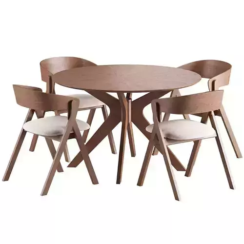 Godia Chair and Naanim Table 3D model 4