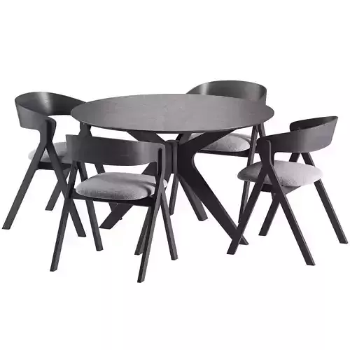 Godia Chair and Naanim Table 3D model 5