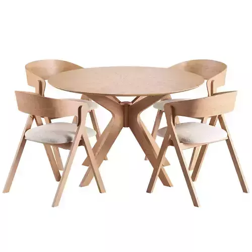 Godia Chair and Naanim Table 3D model