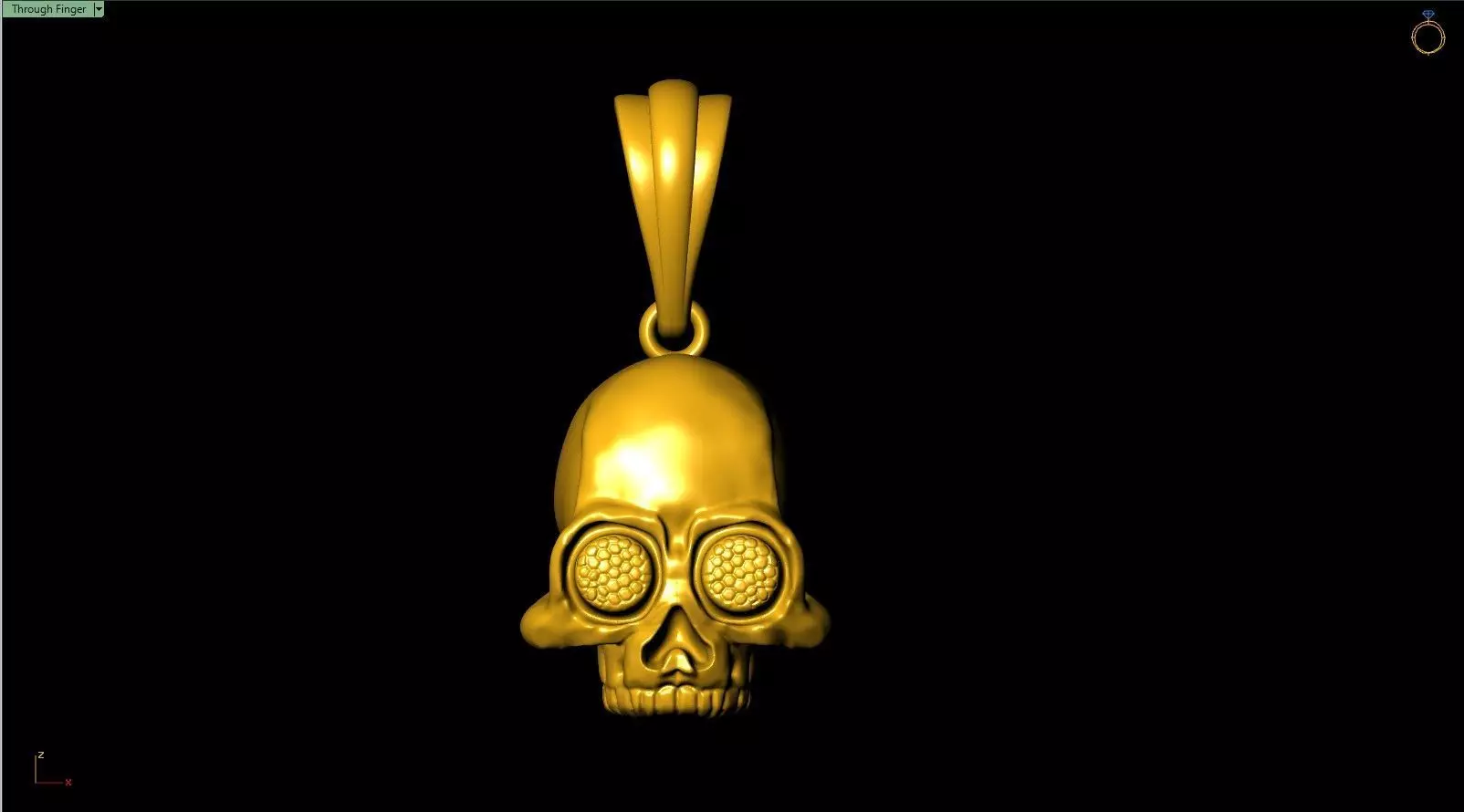 skull pendant 3D print model