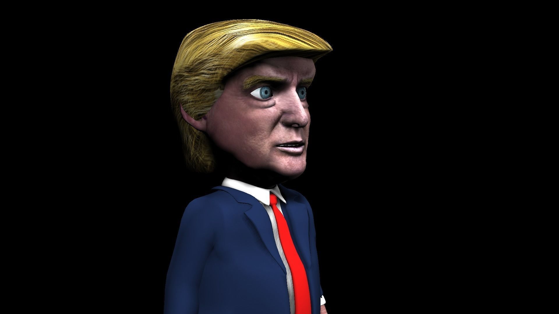 Trump Character Low-poly 3D model_2