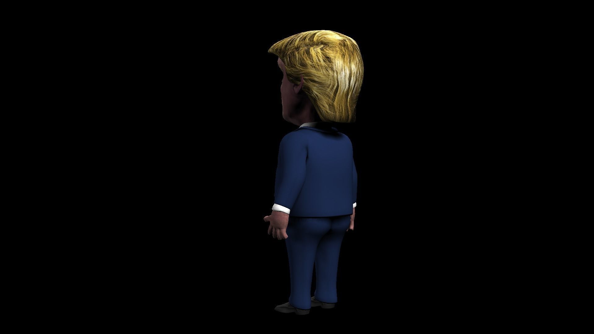 Trump Character Low-poly 3D model_1