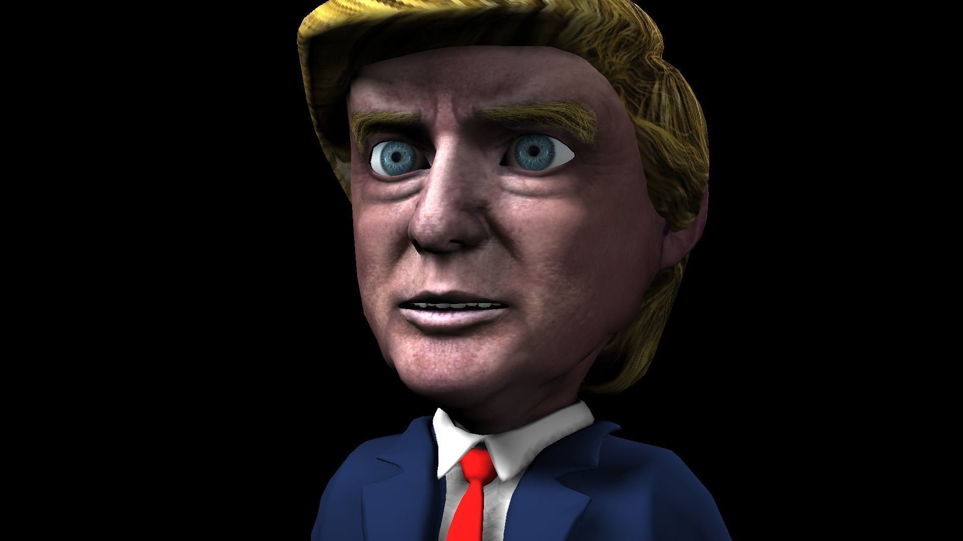 Trump Character Low-poly 3D model_3