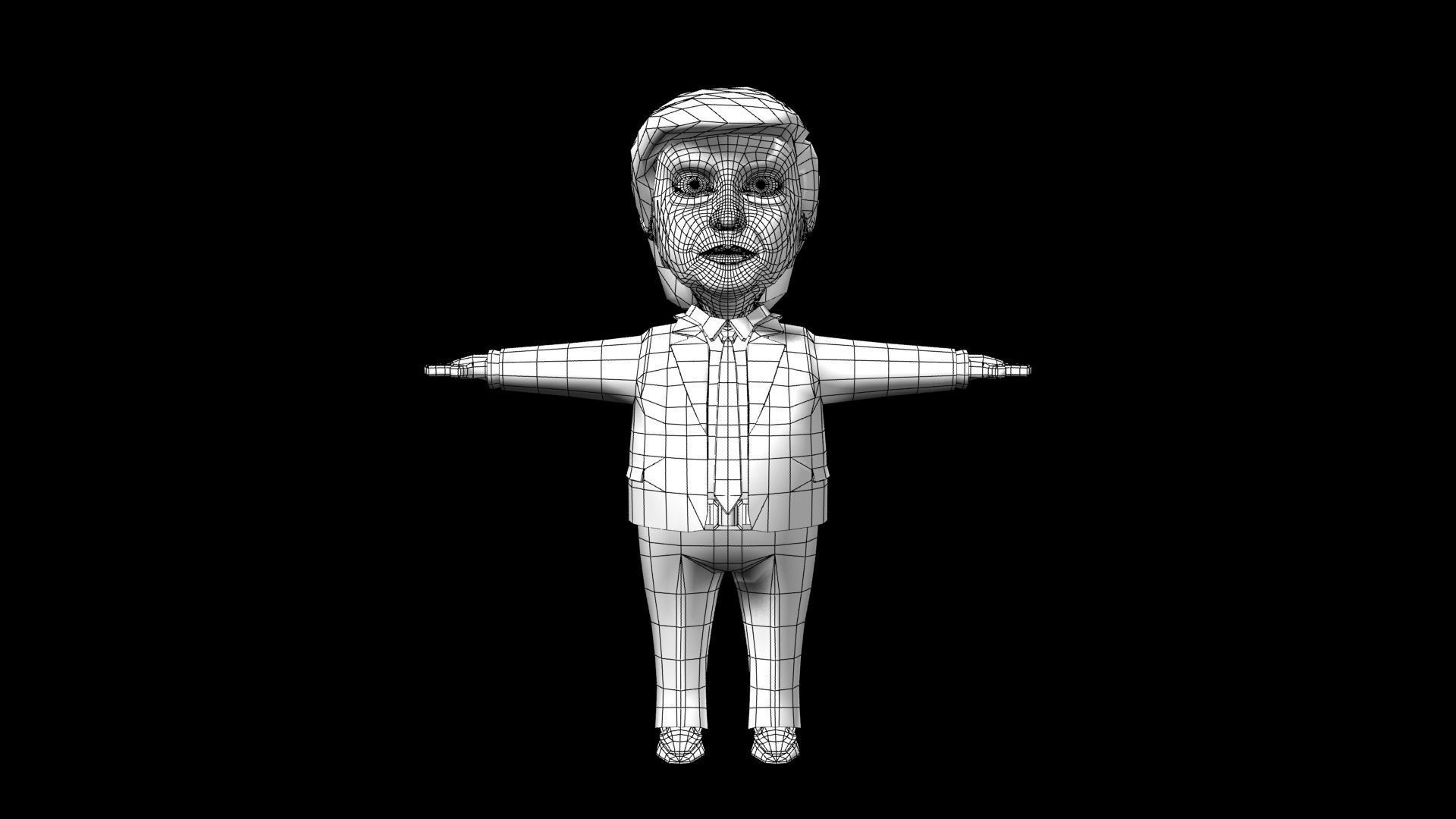 Trump Character Low-poly 3D model_4