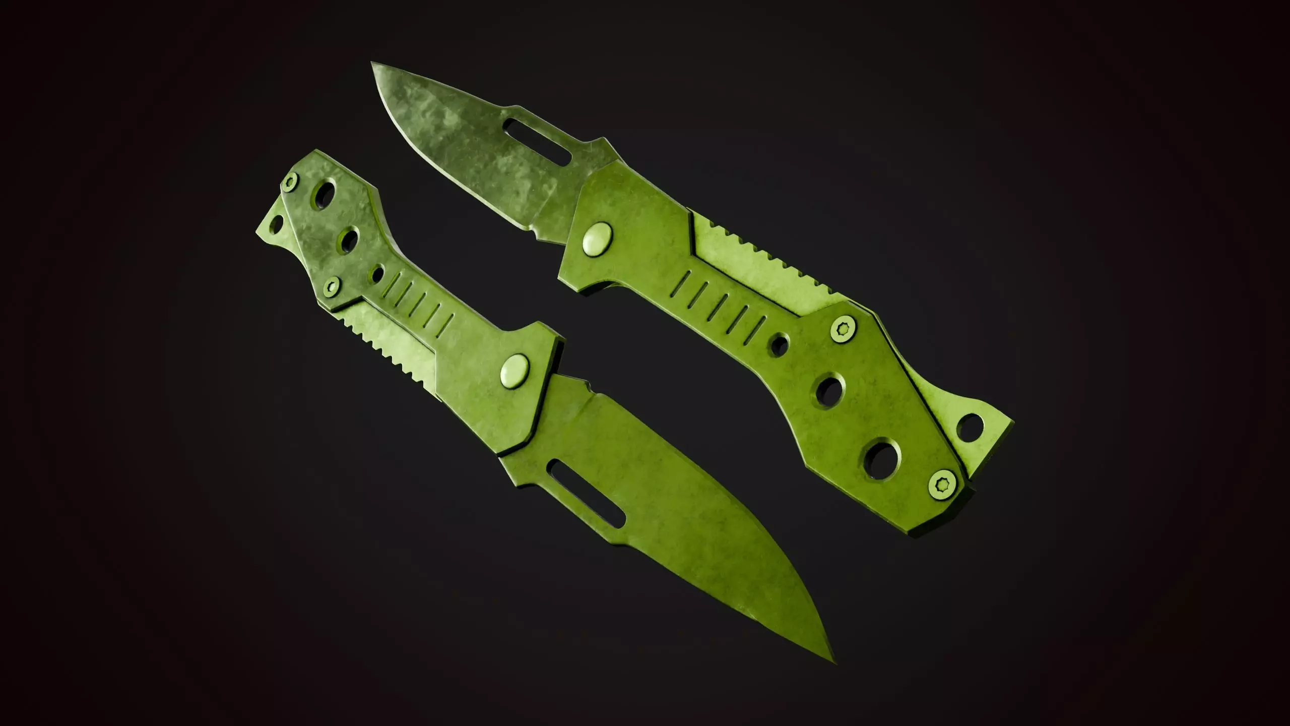 Knife 4 E Low-poly 3D model