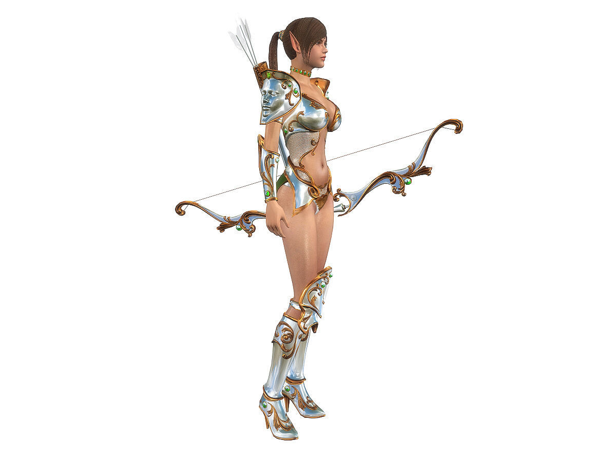 3Dfoin - Royal Archer Low-poly 3D model_5