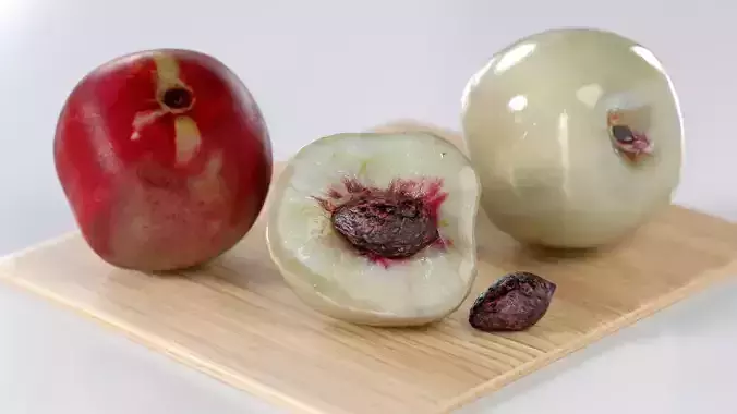 White Peach Photorealistic PBR Multiple Variations